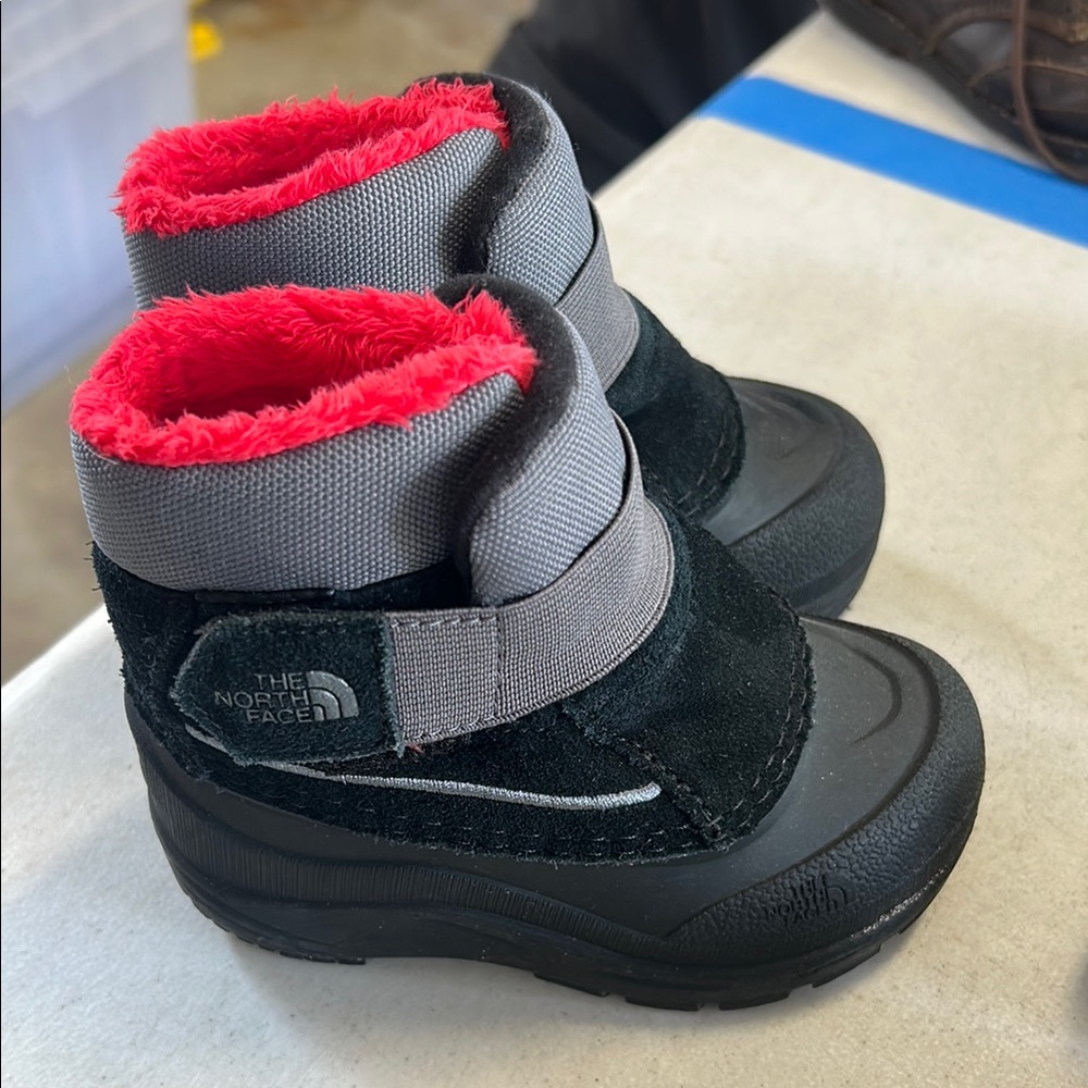 The North Face Black and Red Rain & Snow Boots